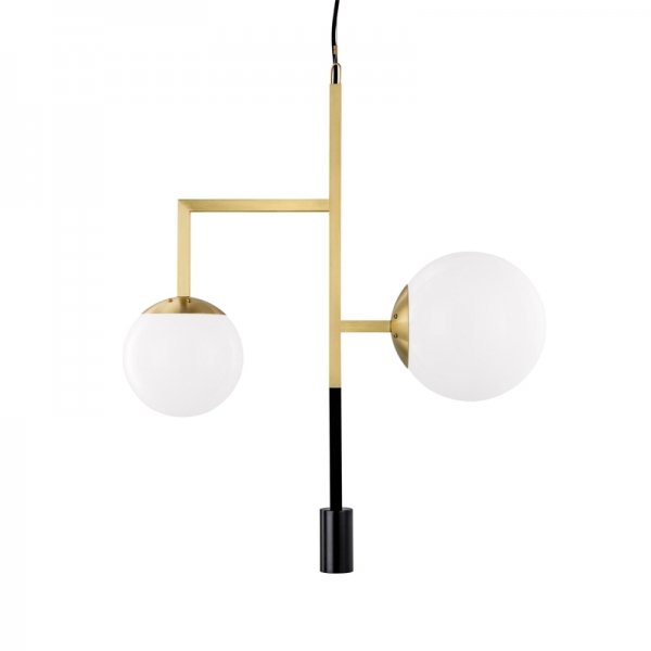 Подвесной светильник Orsjo Decostick Pendant Light Черный Белый Латунь Подвесной светильник Orsjo Decostick Pendant Light Черный Белый Латунь во Владивостоке | Loft Concept