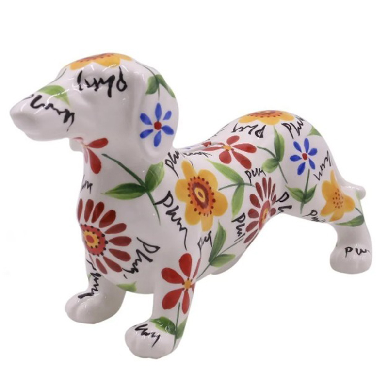 Статуэтка Flower Dachshund Белый Мульти Статуэтка Flower Dachshund Белый Мульти во Владивостоке | Loft Concept