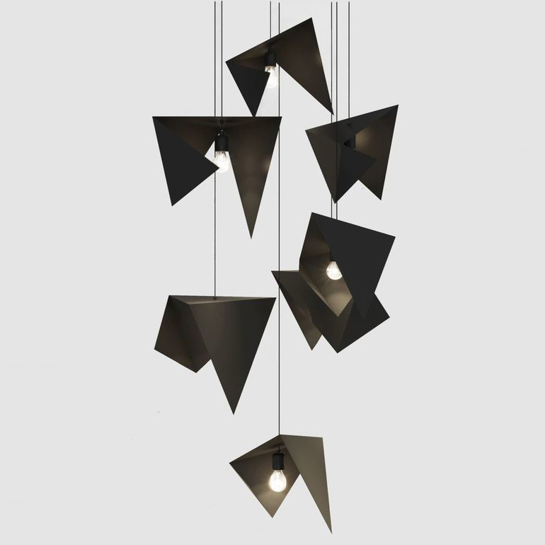 Люстра Chandelier BIRD 7 black LGH0731 Черный матовый Люстра Chandelier BIRD 7 black LGH0731 Черный матовый во Владивостоке | Loft Concept