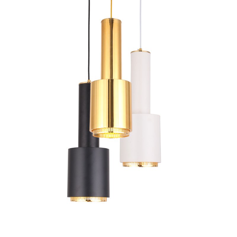 Подвесной светильник Alvar Aalto A110 Pendant Lamp Латунь Белый Черный Подвесной светильник Alvar Aalto A110 Pendant Lamp Латунь Белый Черный во Владивостоке | Loft Concept