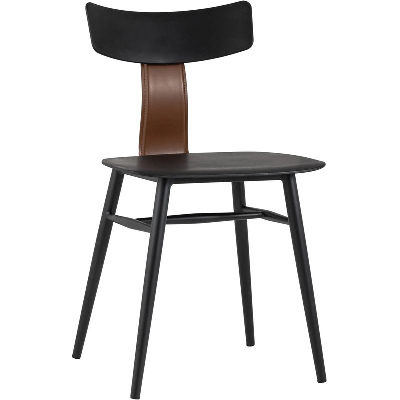 Стул ANT Black Eco-Leather Черный Коричневый Стул ANT Black Eco-Leather Черный Коричневый во Владивостоке | Loft Concept