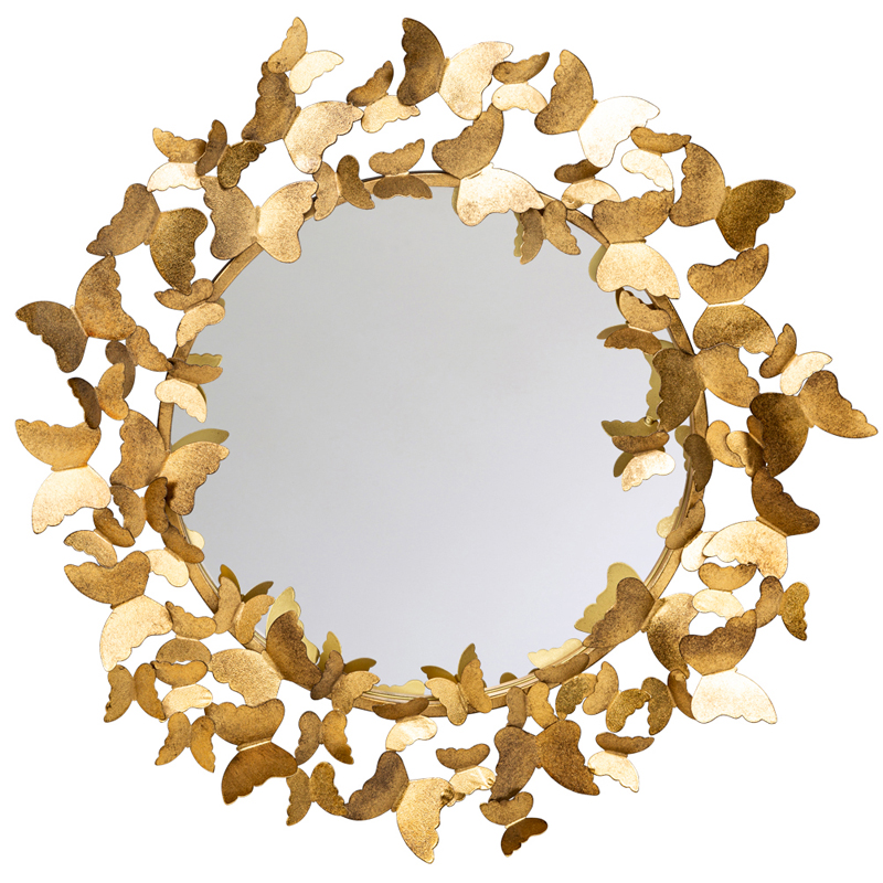 Зеркало Butterflies Circle Gold Mirror Зеркало Butterflies Circle Gold Mirror во Владивостоке | Loft Concept