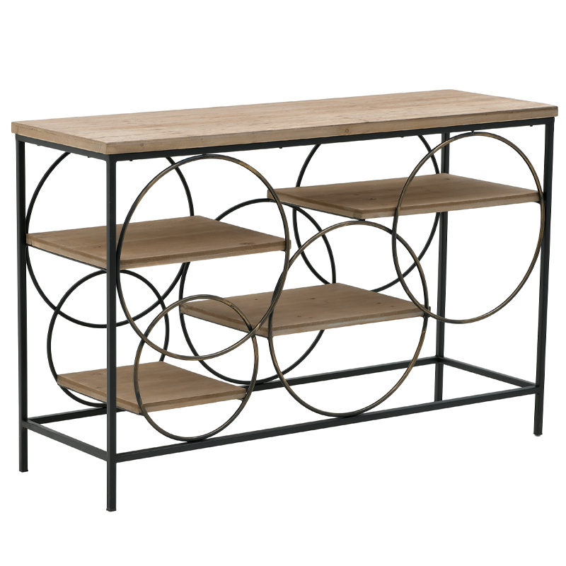 Консоль Circles Loft Console Черный Бежево-серый Консоль Circles Loft Console Черный Бежево-серый во Владивостоке | Loft Concept