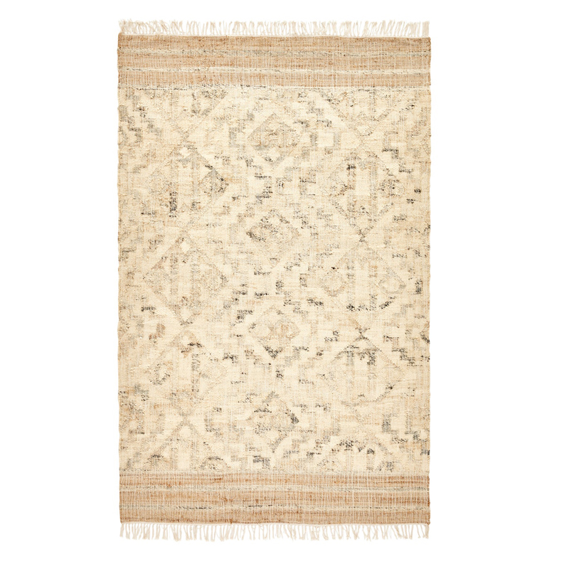 Ковер Graphic Carpet джут и хлопок Бежевый Серый Ковер Graphic Carpet джут и хлопок Бежевый Серый во Владивостоке | Loft Concept