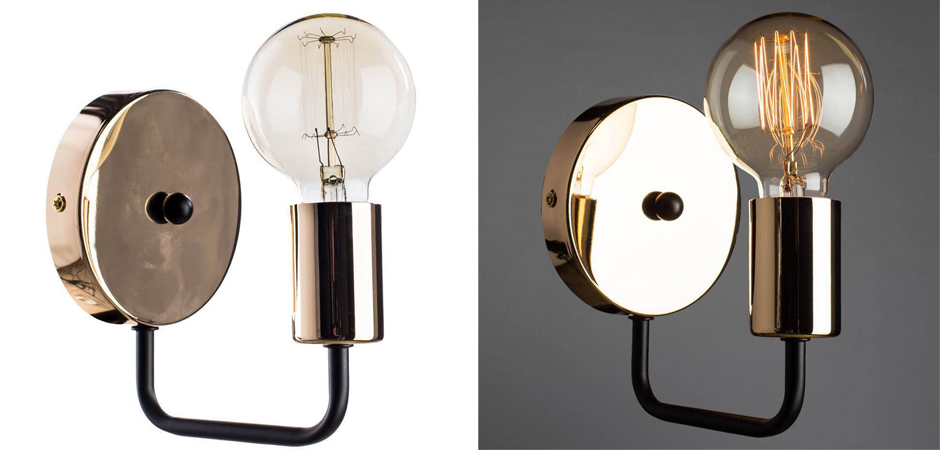 Бра Loft Industrial Glossy Gold Sconces Бра Loft Industrial Glossy Gold Sconces - Loft-Concept во Владивостоке