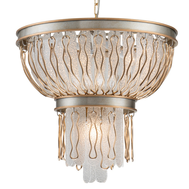 Люстра Abel Chandelier 55 Золотой Серебряный Прозрачный Люстра Abel Chandelier 55 Золотой Серебряный Прозрачный во Владивостоке | Loft Concept