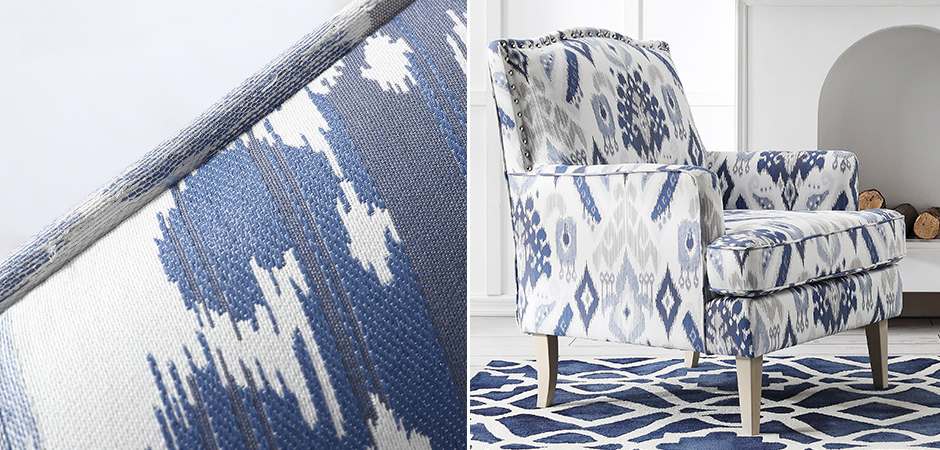 Кресло Armchair Ornament Blue Ikat Кресло Armchair Ornament Blue Ikat - Loft-Concept во Владивостоке