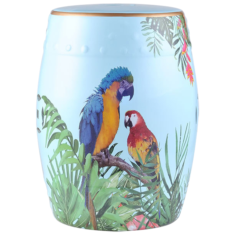 Керамический табурет Parrots Tropical Animal Ceramic Stool Blue Голубой Мульти Керамический табурет Parrots Tropical Animal Ceramic Stool Blue Голубой Мульти во Владивостоке | Loft Concept