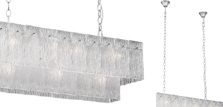 Люстра прямоугольная Textured Glass Chandelier - Loft-Concept во Владивостоке