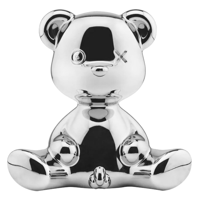 Статуэтка Teddy Boy Metal Finish with Cable Серебро Серебряный Статуэтка Teddy Boy Metal Finish with Cable Серебро Серебряный во Владивостоке | Loft Concept