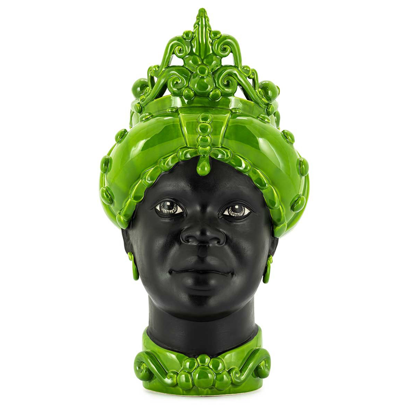 Ваза VASE MORO LADY MED. MAT Green Черный Зеленый Ваза VASE MORO LADY MED. MAT Green Черный Зеленый во Владивостоке | Loft Concept