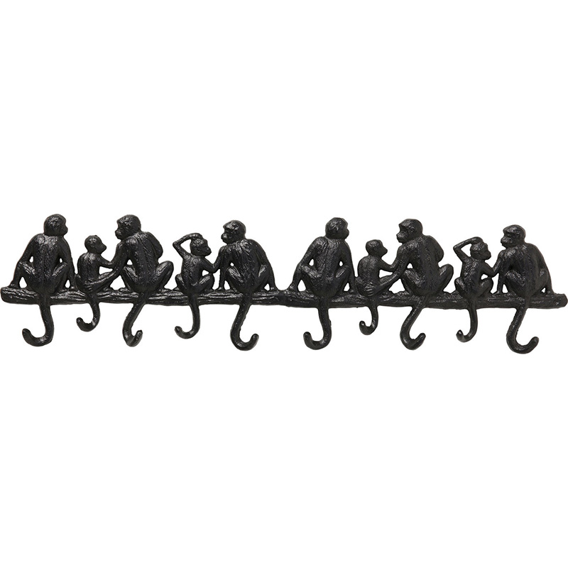 Настенная вешалка Monkey Family L Черный Настенная вешалка Monkey Family L Черный во Владивостоке | Loft Concept