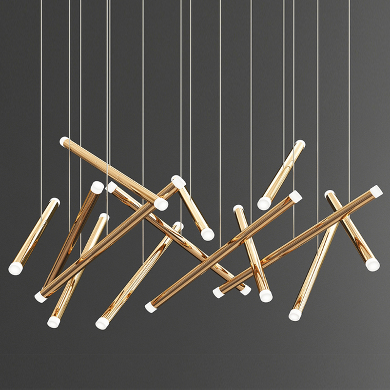 Люстра Dutti D0068 LED Chandelier Modern 14 Глянцевое золото Люстра Dutti D0068 LED Chandelier Modern 14 Глянцевое золото во Владивостоке | Loft Concept