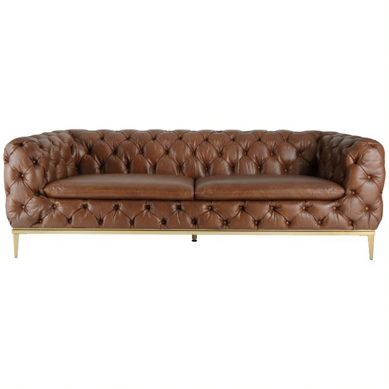 Диван Dorsten Sofa brown leather Коричневый Диван Dorsten Sofa brown leather Коричневый во Владивостоке | Loft Concept