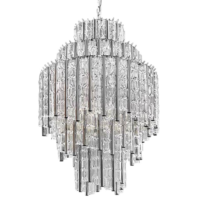 Люстра Chandelier Gigi M Прозрачное Стекло Хром Люстра Chandelier Gigi M Прозрачное Стекло Хром во Владивостоке | Loft Concept
