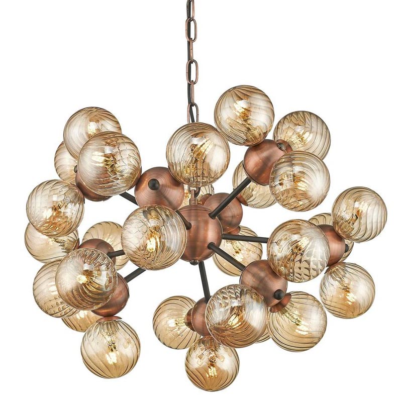 Люстра Berries Chandelier Amber 50 Медь Янтарный Люстра Berries Chandelier Amber 50 Медь Янтарный во Владивостоке | Loft Concept