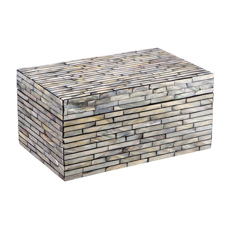 Шкатулка Box Nacre Silver Серебряный Черный Шкатулка Box Nacre Silver Серебряный Черный во Владивостоке | Loft Concept