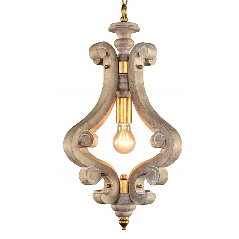 Подвесной светильник Santu Provence Hanging lamp Бежево-серый Подвесной светильник Santu Provence Hanging lamp Бежево-серый во Владивостоке | Loft Concept