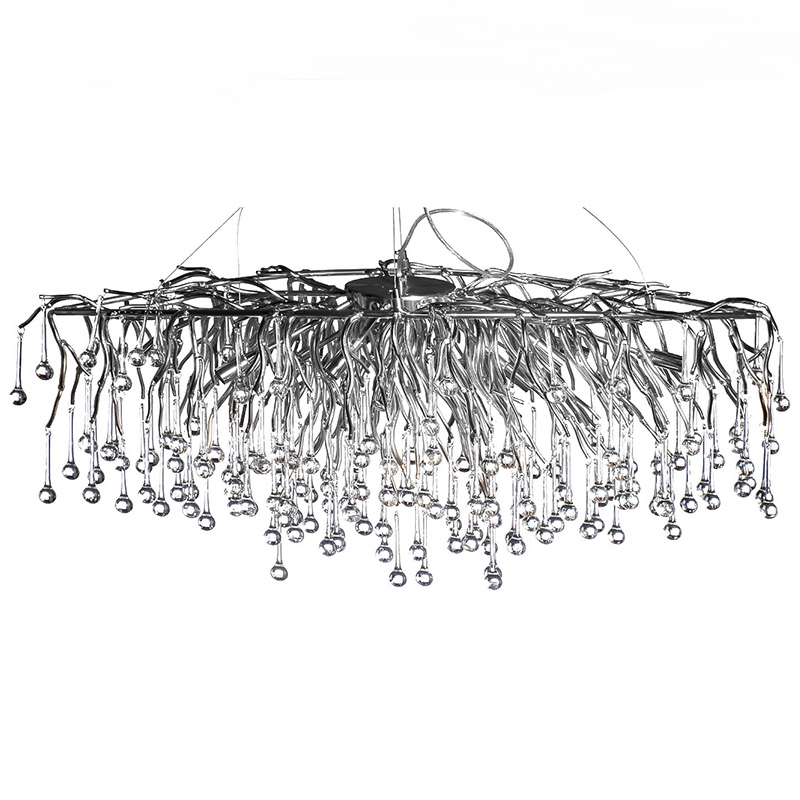 Люстра Droplet Chrome Chandelier Хром Прозрачный Люстра Droplet Chrome Chandelier Хром Прозрачный во Владивостоке | Loft Concept