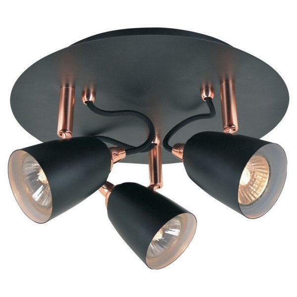 Спот Copper Spot 3 Черный Спот Copper Spot 3 Черный во Владивостоке | Loft Concept