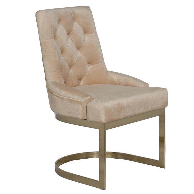 Стул Famos Chair beige Бежевый Золотой Стул Famos Chair beige Бежевый Золотой во Владивостоке | Loft Concept