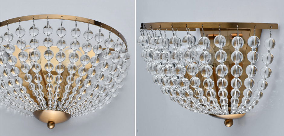 Бра Virginia Clear Beads Wall Lamp Gold Бра Virginia Clear Beads Wall Lamp Gold - Loft-Concept во Владивостоке