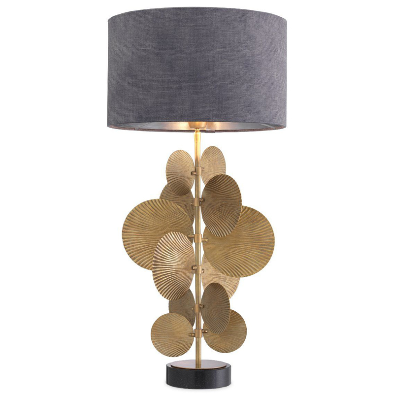 Настольная лампа Eichholtz Table Lamp Mito Винтажная латунь Черный Серый Настольная лампа Eichholtz Table Lamp Mito Винтажная латунь Черный Серый во Владивостоке | Loft Concept