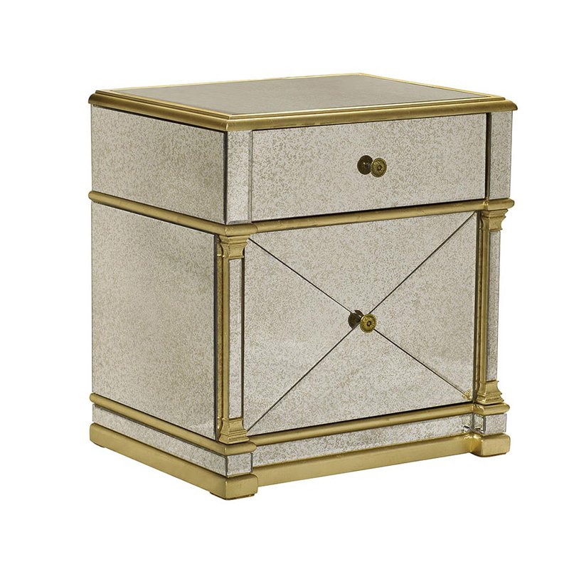 Комод зеркальный Mirrored Commode Aged Золотой Комод зеркальный Mirrored Commode Aged Золотой во Владивостоке | Loft Concept