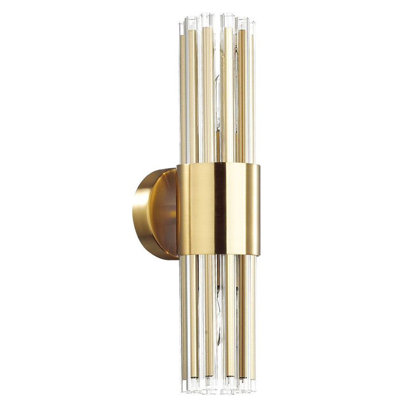 Бра Gladwin Glass Tube Wall Lamp Золотой Прозрачный во Владивостоке | Loft Concept 