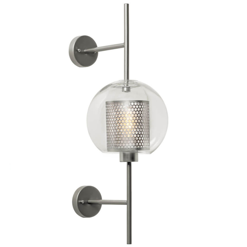 Бра Perforation Wall Lamp Nickel 58 Никель Прозрачное Стекло Бра Perforation Wall Lamp Nickel 58 Никель Прозрачное Стекло во Владивостоке | Loft Concept