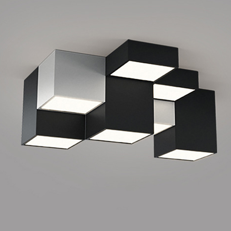 Комбинация из 9-ти геометрических потолочных светильников Nine Geometric Lamps Черный Белый Комбинация из 9-ти геометрических потолочных светильников Nine Geometric Lamps Черный Белый во Владивостоке | Loft Concept