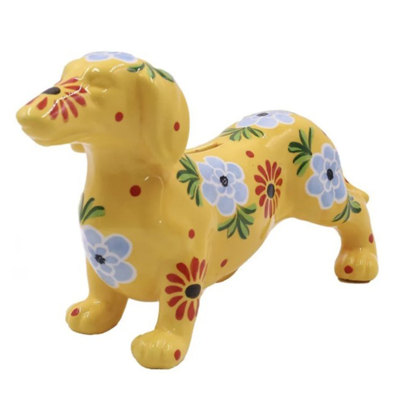 Статуэтка Flower Dachshund yellow Желтый Мульти во Владивостоке | Loft Concept 