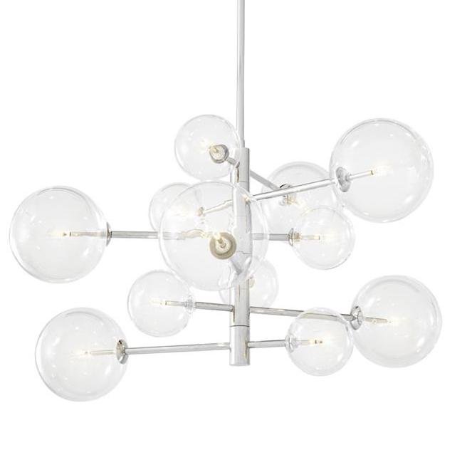 Люстра Chandelier Argento S Nickel Никель Прозрачное Стекло Люстра Chandelier Argento S Nickel Никель Прозрачное Стекло во Владивостоке | Loft Concept