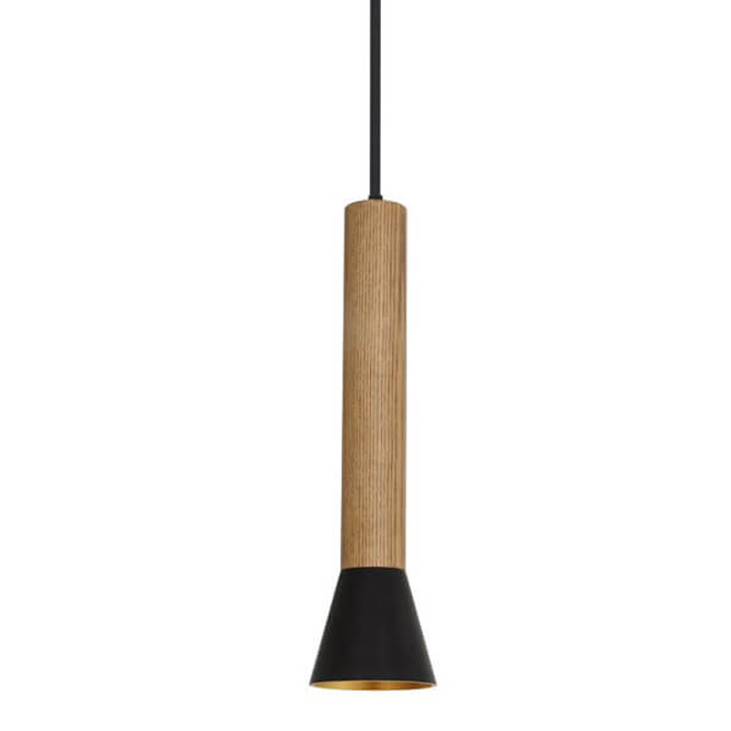 Подвесной светильник Marius Cone Hanging lamp Черный Древесина Подвесной светильник Marius Cone Hanging lamp Черный Древесина во Владивостоке | Loft Concept