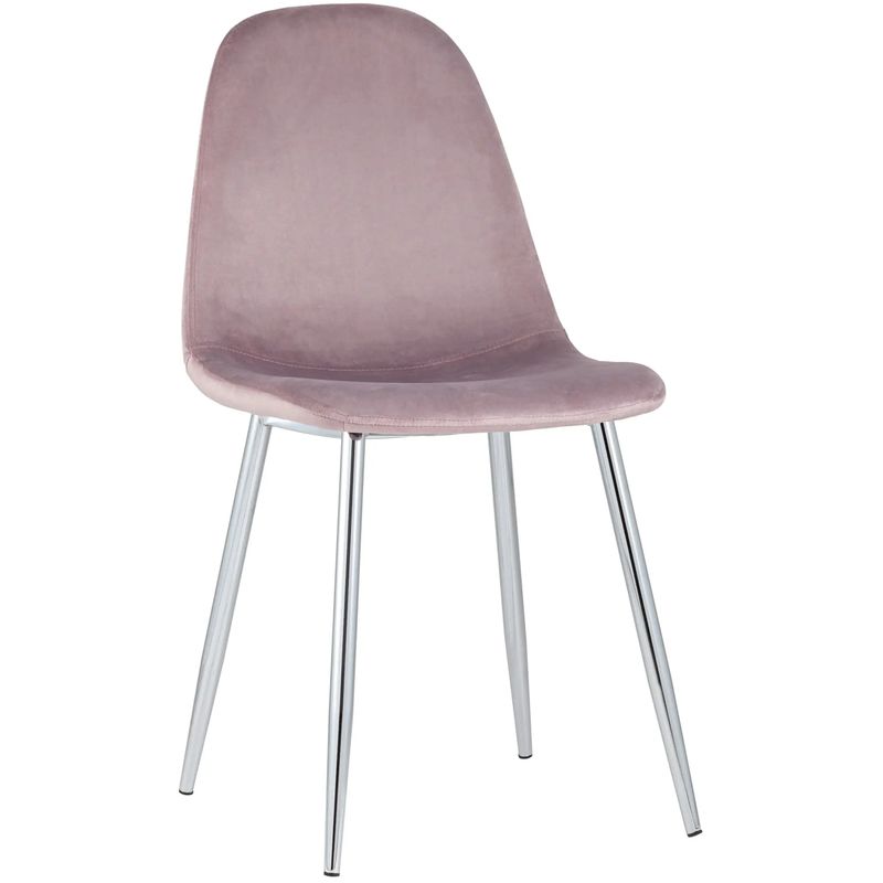 Стул Archie Chair Пыльно-Розовый Велюр Хромированные ножки Розовый пастельный Серебряный Стул Archie Chair Пыльно-Розовый Велюр Хромированные ножки Розовый пастельный Серебряный во Владивостоке | Loft Concept