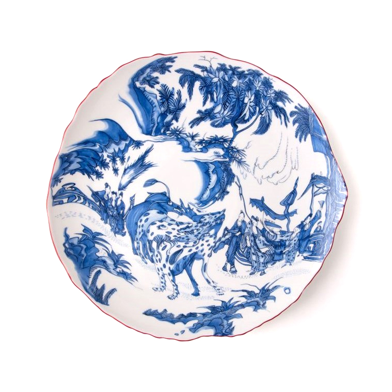 Тарелка Seletti Blue Chinoiserie Белый Синий Тарелка Seletti Blue Chinoiserie Белый Синий во Владивостоке | Loft Concept