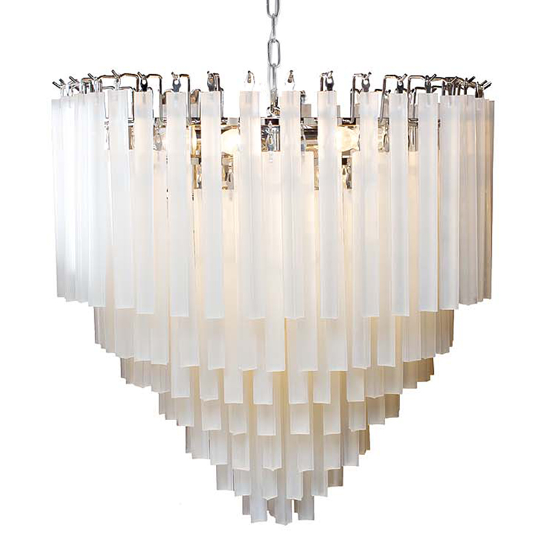 Люстра Eichholtz Chandelier Nova Chrome Молочный Хром во Владивостоке | Loft Concept 