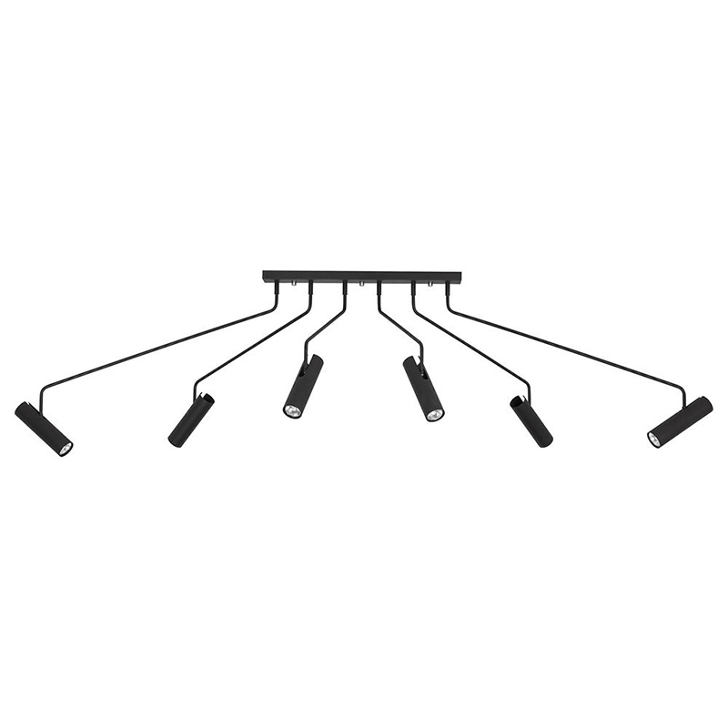 Потолочный светильник Tibo Branches Trumpet Tube black 6 Черный Потолочный светильник Tibo Branches Trumpet Tube black 6 Черный во Владивостоке | Loft Concept