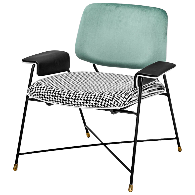 Кресло Bagot Chair Mint Черно-белый Мятный во Владивостоке | Loft Concept 