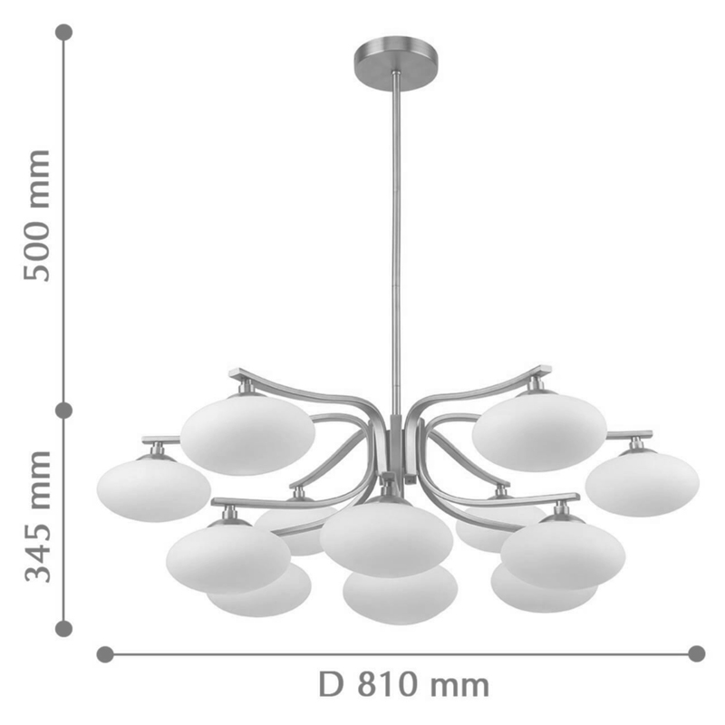 Oval Balls Mushrooms Chandelier 13 Silver Oval Balls Mushrooms Chandelier 13 Silver во Владивостоке
