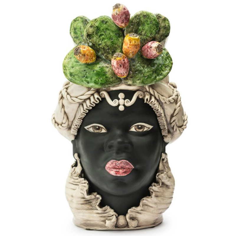 Ваза VASE MORO LADY FICO BIG Черный Мульти Ваза VASE MORO LADY FICO BIG Черный Мульти во Владивостоке | Loft Concept