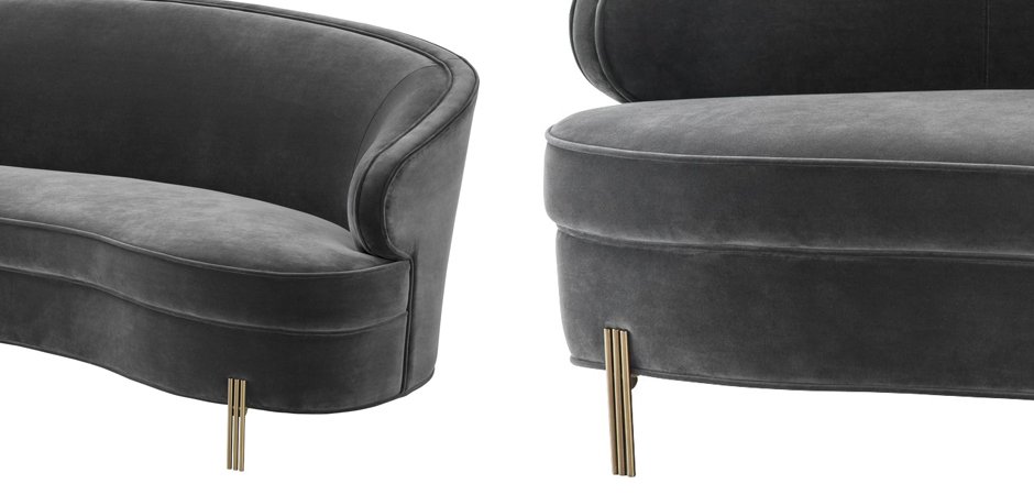 Диван Eichholtz Sofa Pierson dark grey Диван Eichholtz Sofa Pierson dark grey - Loft-Concept во Владивостоке