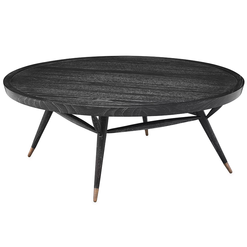Кофейный стол Eichholtz Coffee Table Phoenix Черный Латунь во Владивостоке | Loft Concept 
