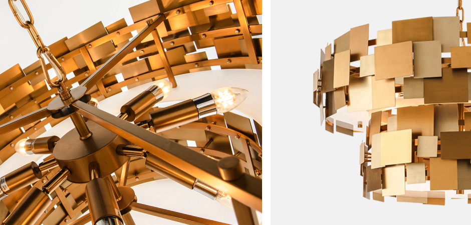 Люстра Gold Plate Chandelier 8 Люстра Gold Plate Chandelier 8 - Loft-Concept во Владивостоке