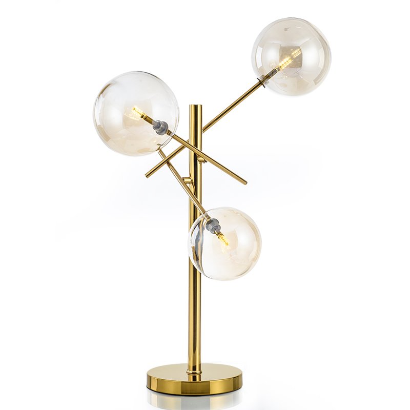 Настольная лампа Gallotti & Radice Bolle Table lamp Золотой Дымчатый (Smoke) Настольная лампа Gallotti & Radice Bolle Table lamp Золотой Дымчатый (Smoke) во Владивостоке | Loft Concept