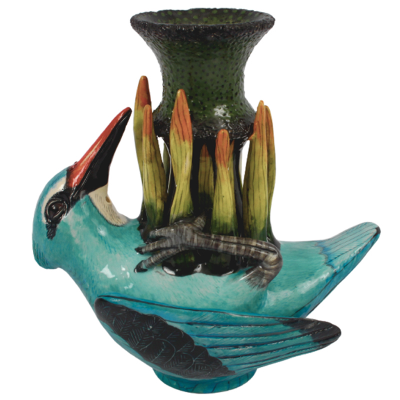Ваза Голубая Птичка Woodland Kingfisher Vase Синий Ваза Голубая Птичка Woodland Kingfisher Vase Синий во Владивостоке | Loft Concept