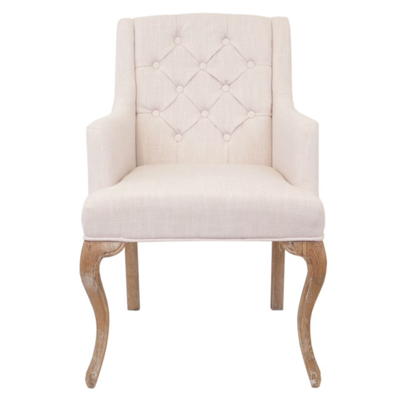Кресло Mason Classical Armchair beige flax Бежевый Коричневый во Владивостоке | Loft Concept 