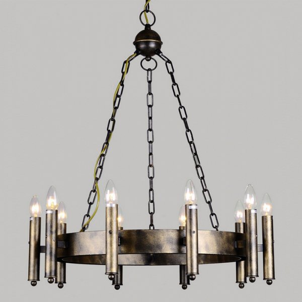 Люстра Loft Castle Chandelier 10 Металлик винтаж Люстра Loft Castle Chandelier 10 Металлик винтаж во Владивостоке | Loft Concept