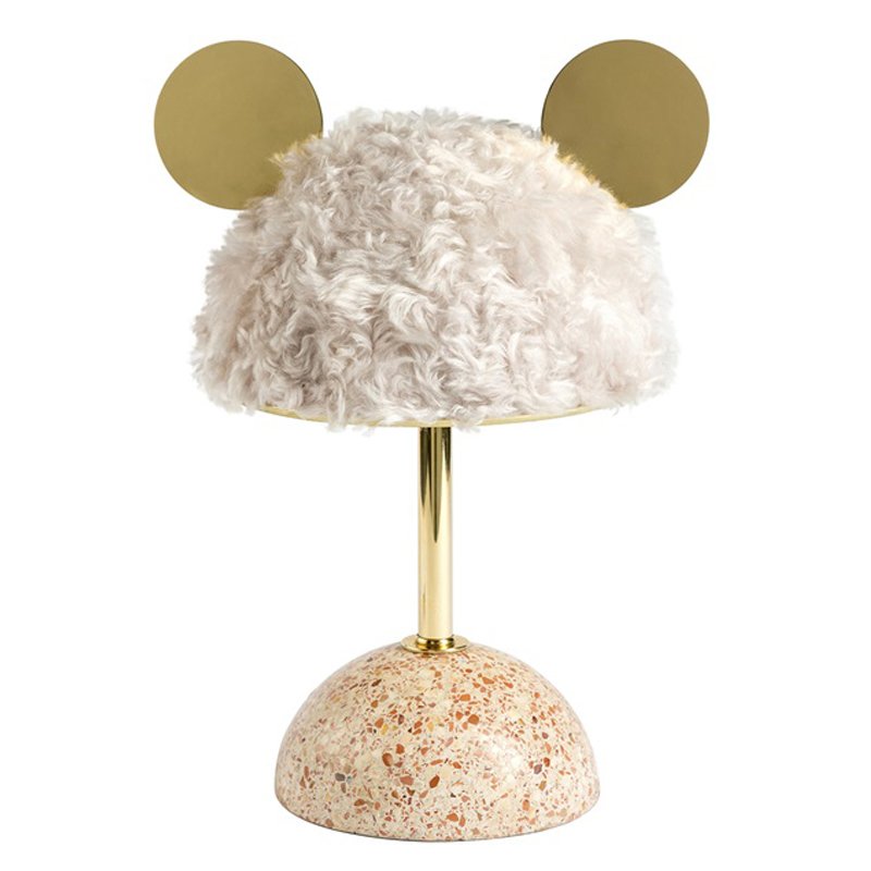 Настольная лампа White Mouse Table Lamp Белый Латунь Розовый пастельный Настольная лампа White Mouse Table Lamp Белый Латунь Розовый пастельный во Владивостоке | Loft Concept