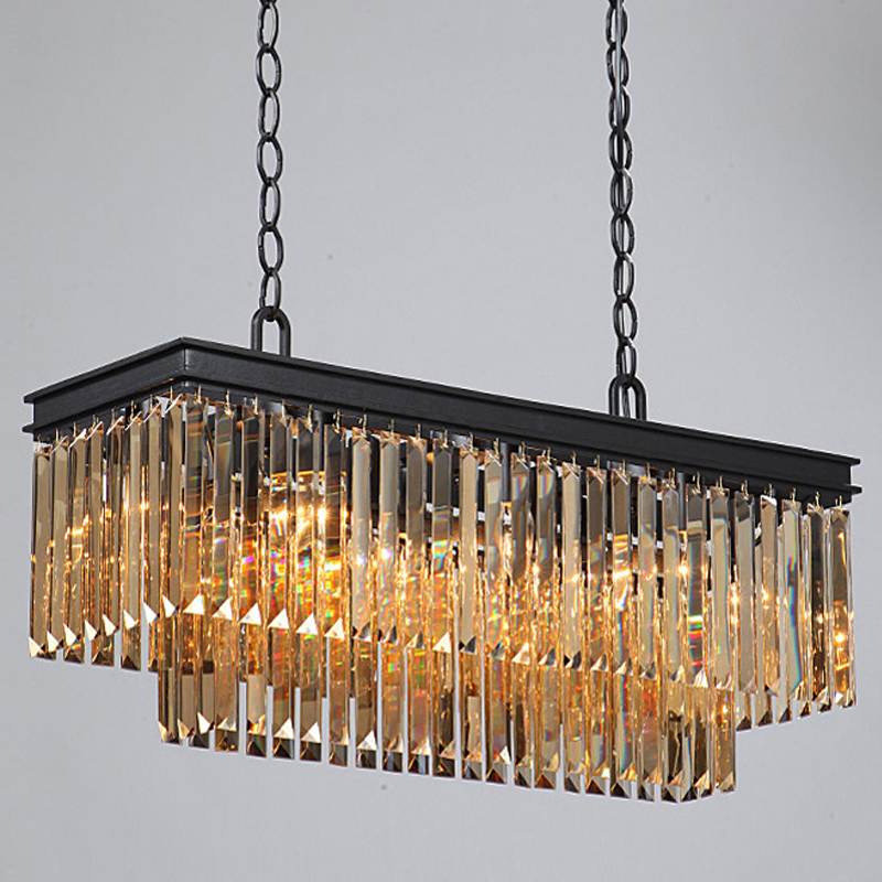 Люстра Odeon Amber GLASS Rectangular Chandelier Black iron Янтарное стекло 80 Черный матовый Люстра Odeon Amber GLASS Rectangular Chandelier Black iron Янтарное стекло 80 Черный матовый во Владивостоке | Loft Concept